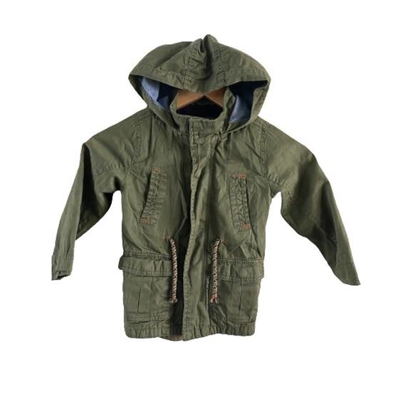 Rebel by Primark Toddler Olive Green Utility Zip Snap Jacket Sz 3-4Yrs - Picture 1 of 10